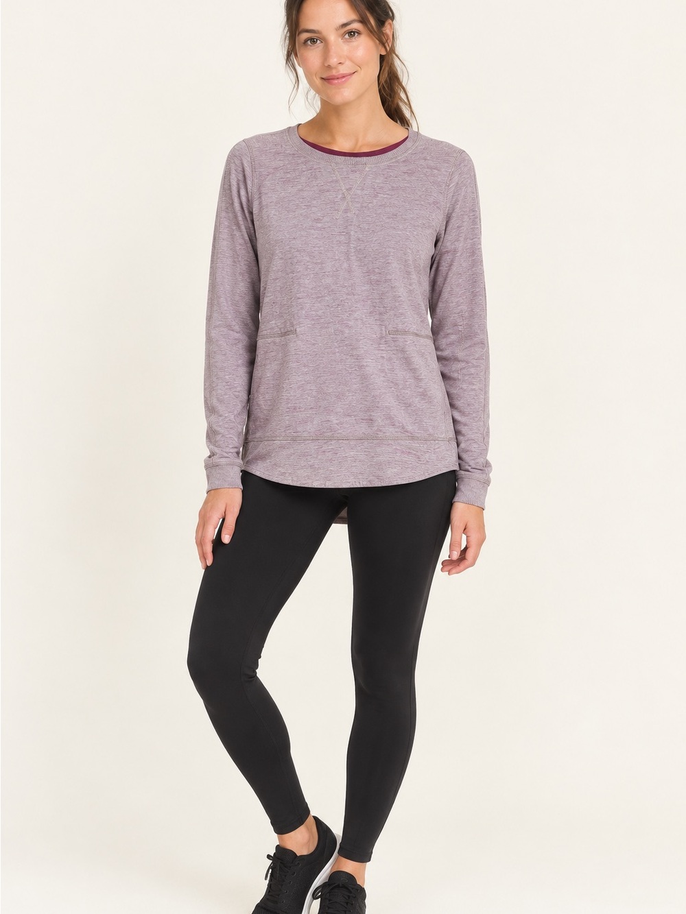 Lululemon Athletica Women's Exhalation Crewneck Sweatshirt Pocket Size 6